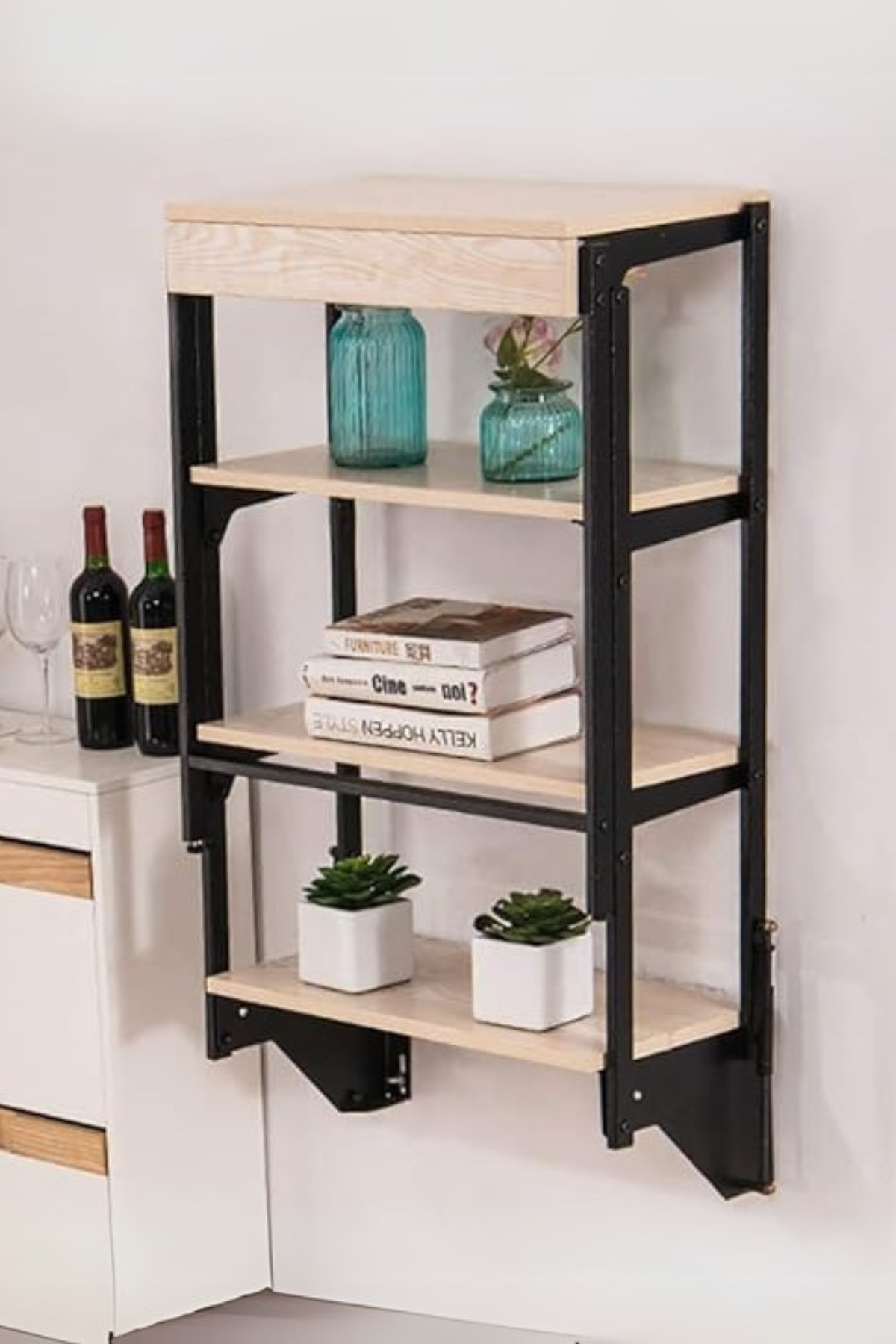 Convertible Shelf-to-Dining Table